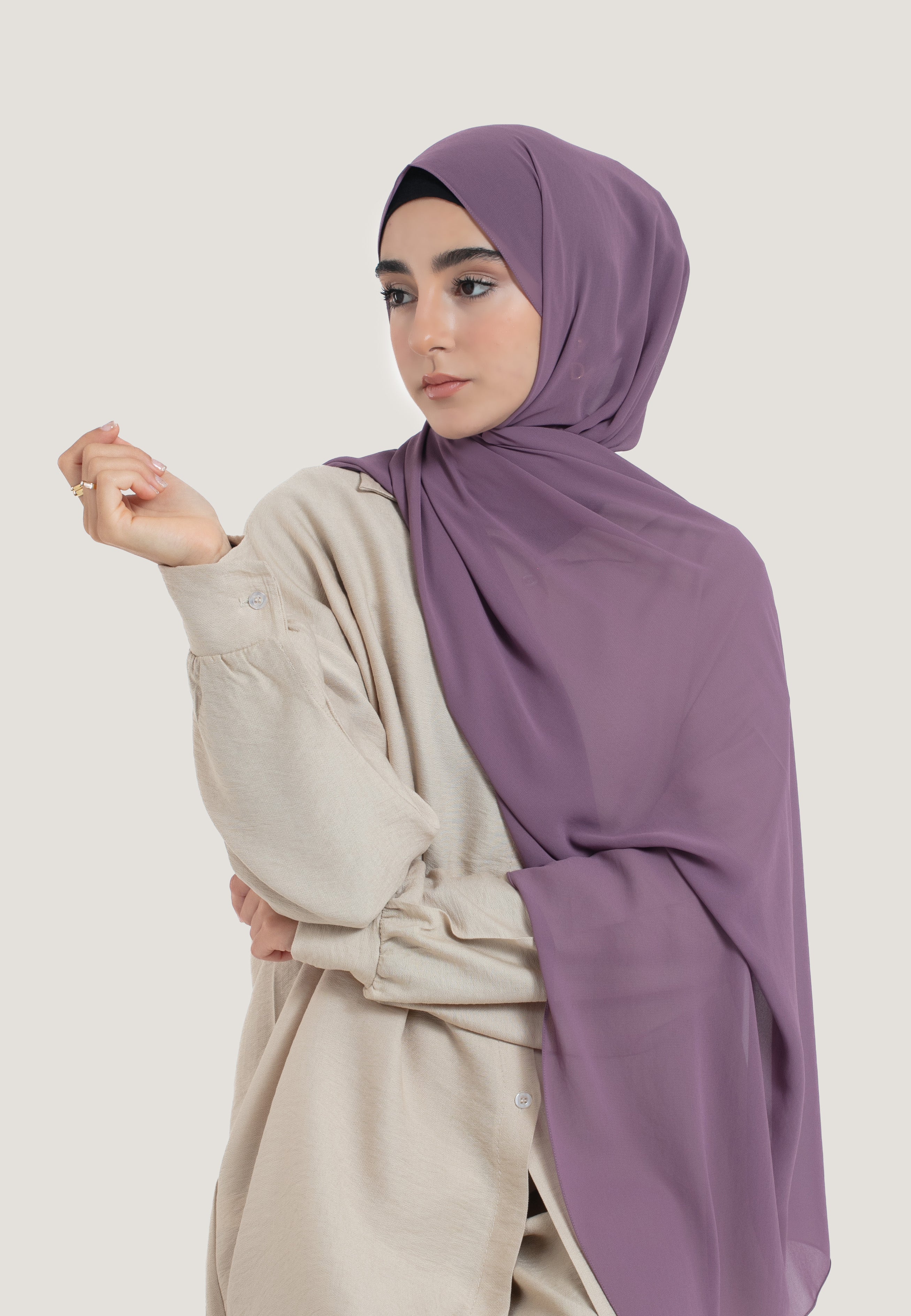 Amethyst Crepe Chiffon Hijab