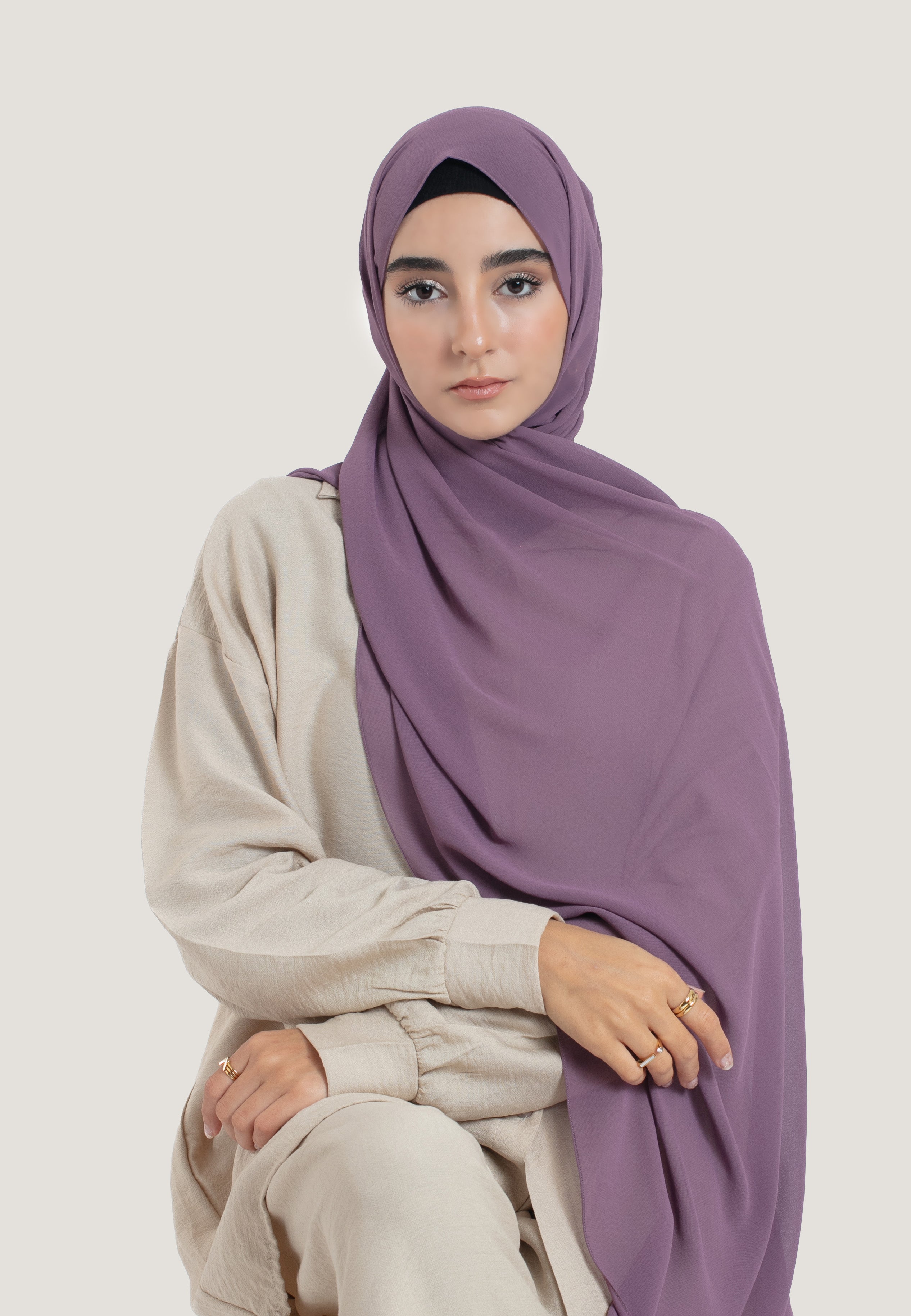 Amethyst Crepe Chiffon Hijab
