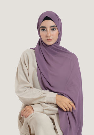 Amethyst Crepe Chiffon Hijab