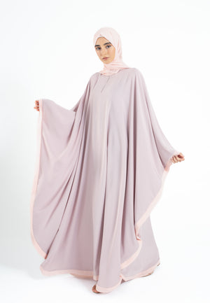 Luxury Baby Pink Farasha Abaya