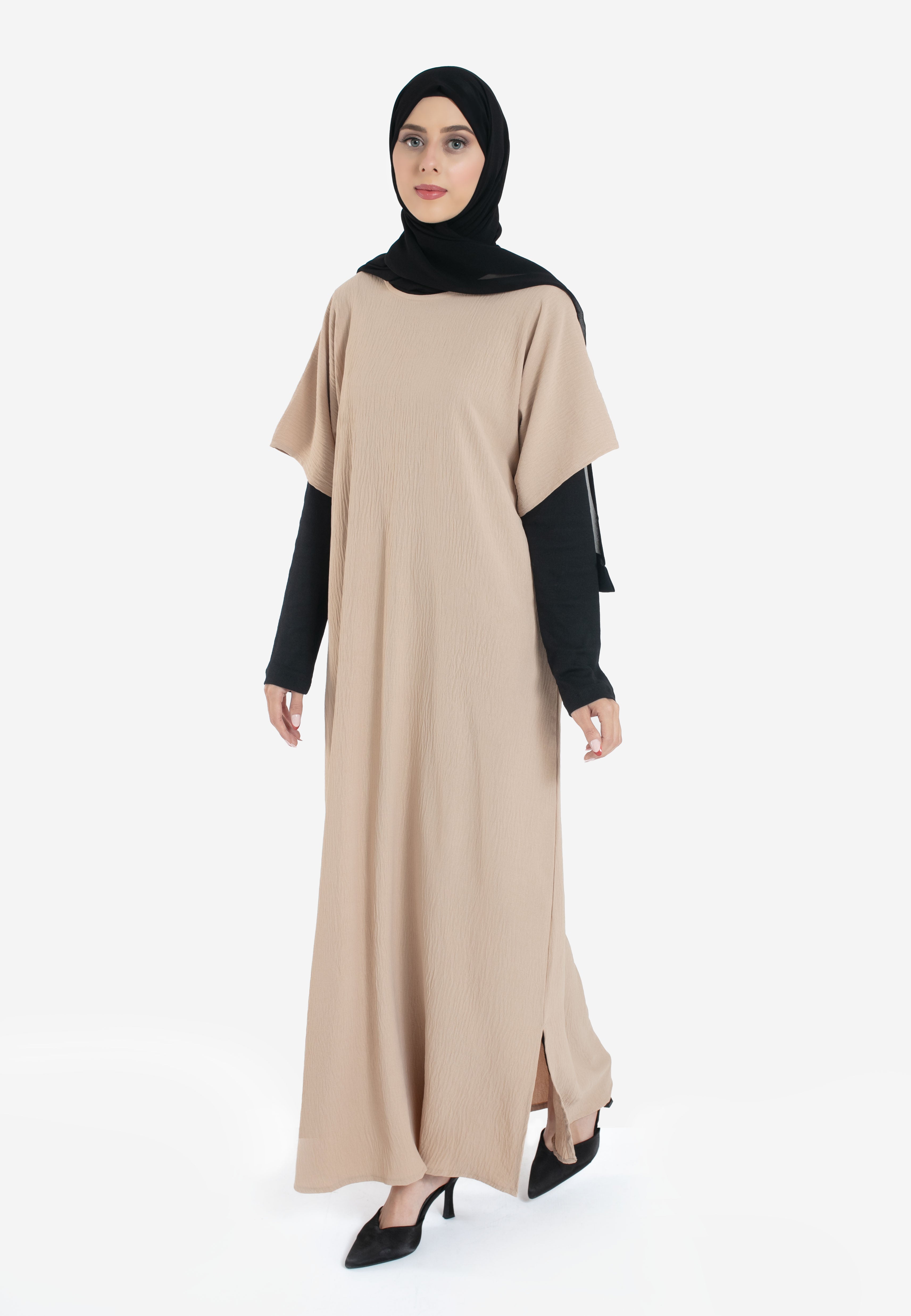 Dress Deals Under Abaya Slip Dress Beige Inner Slip Dress In Soft