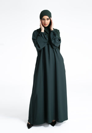 Plain-Forest-Green-Pocket-Abaya