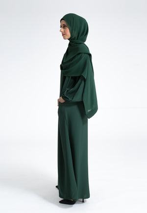 Plain-Green-Closed-Abaya
