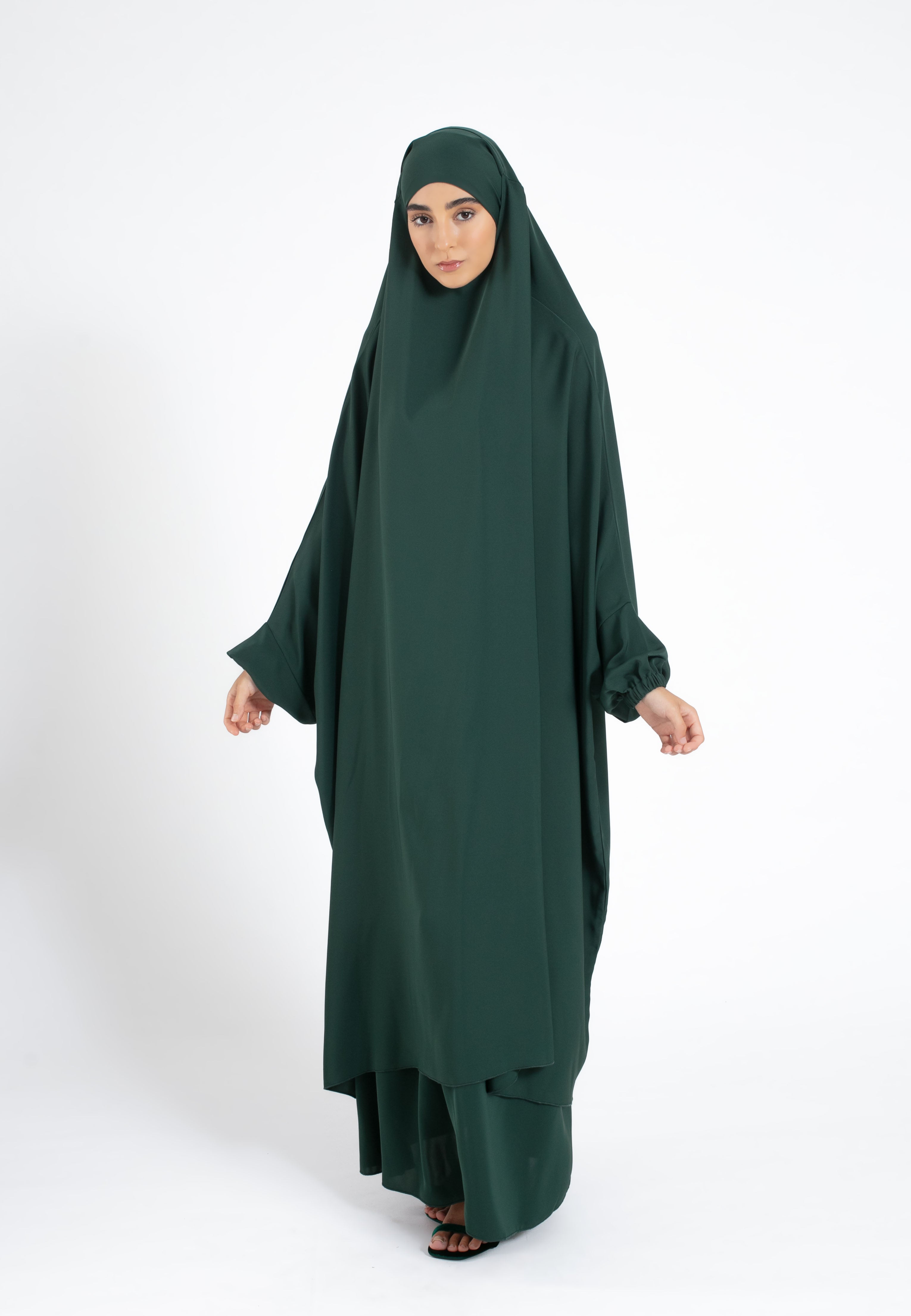 Green-Two-Piece-Prayer-Dress-Set