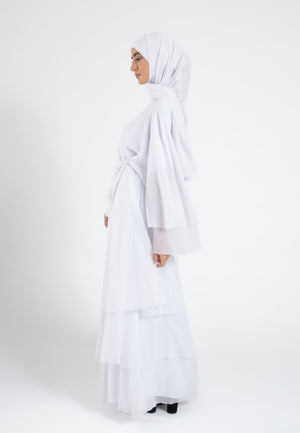 White-Open-Abaya