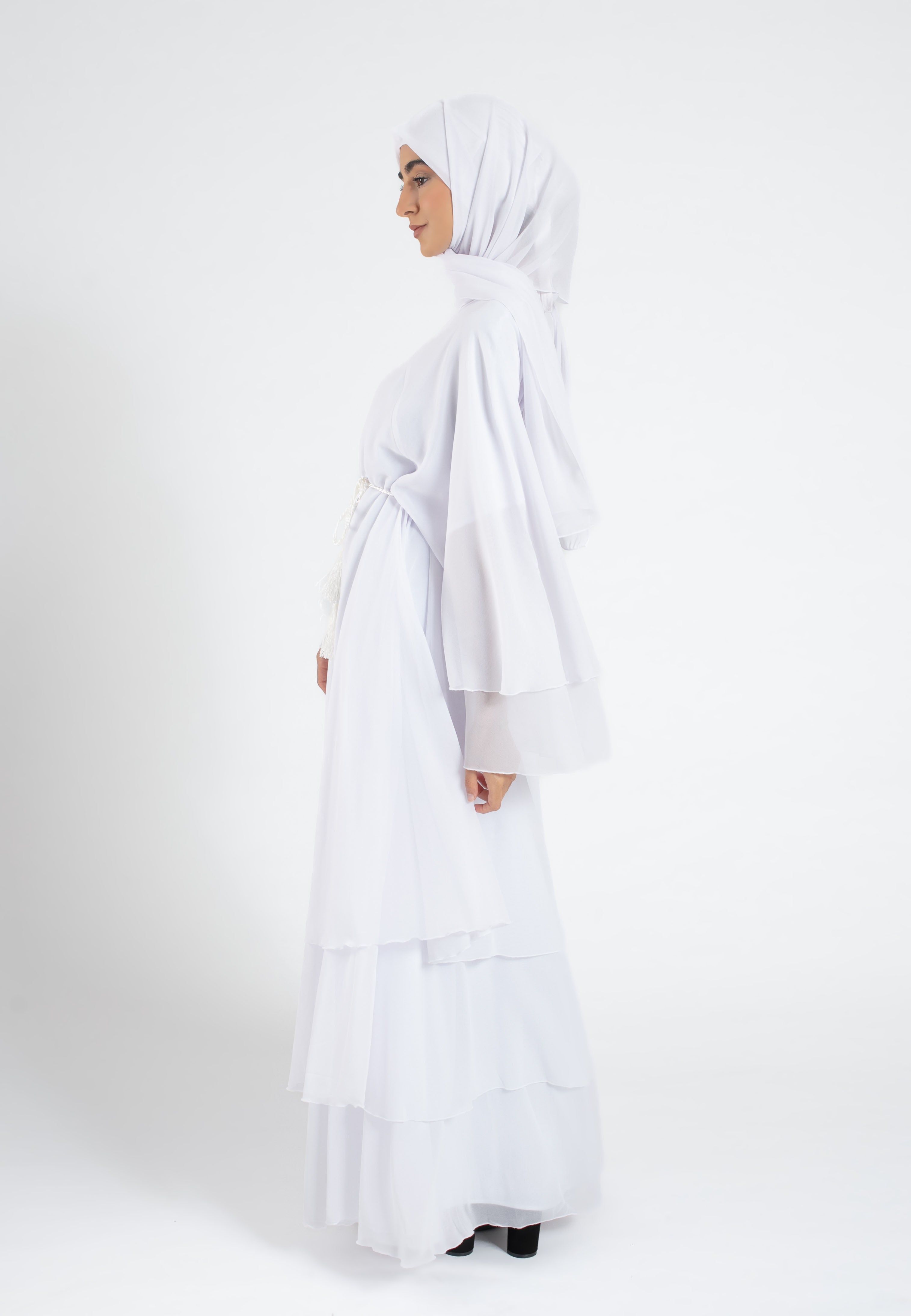 White-Open-Abaya