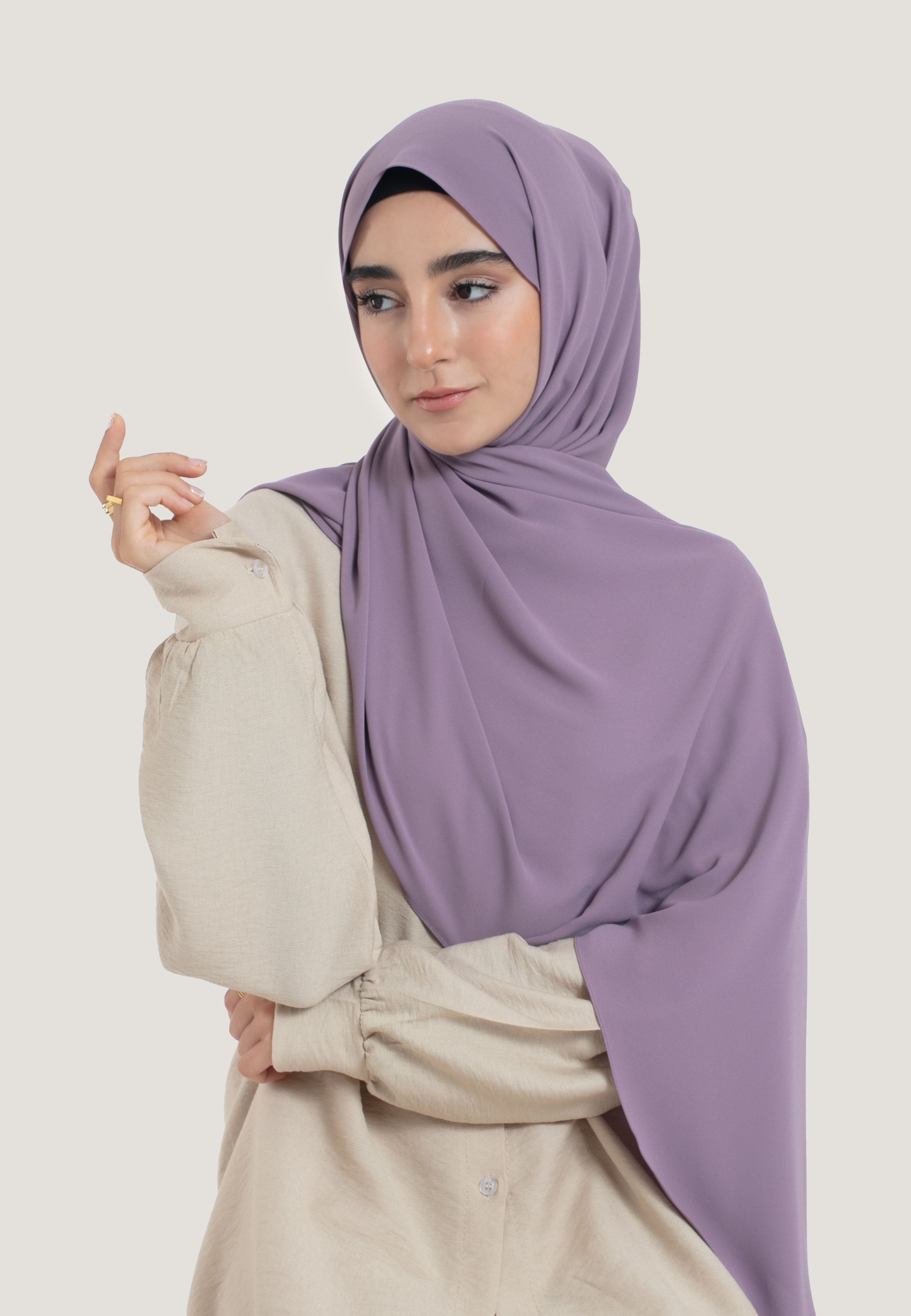 Lavender Georgette Hijab