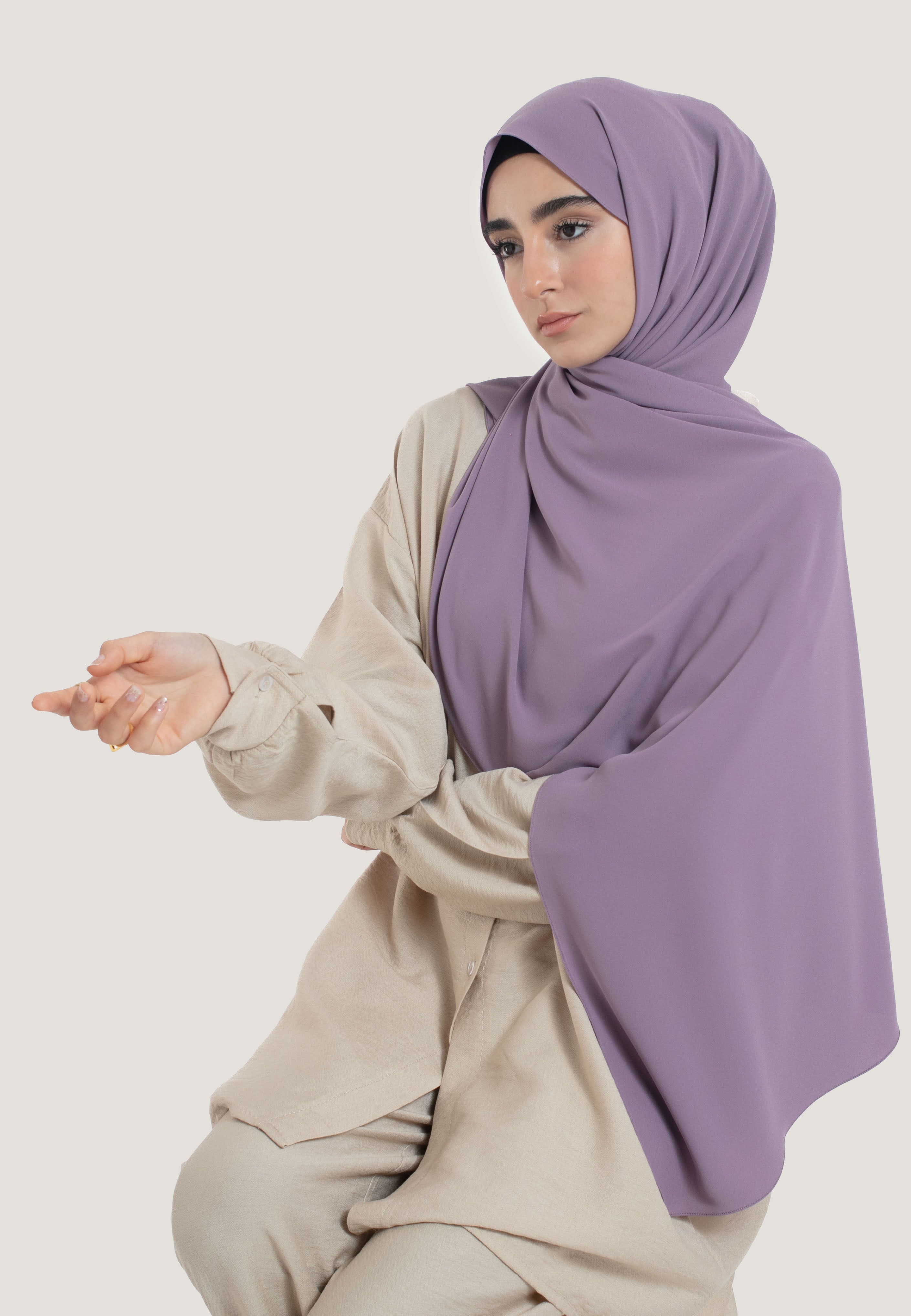 Lavender Georgette Hijab