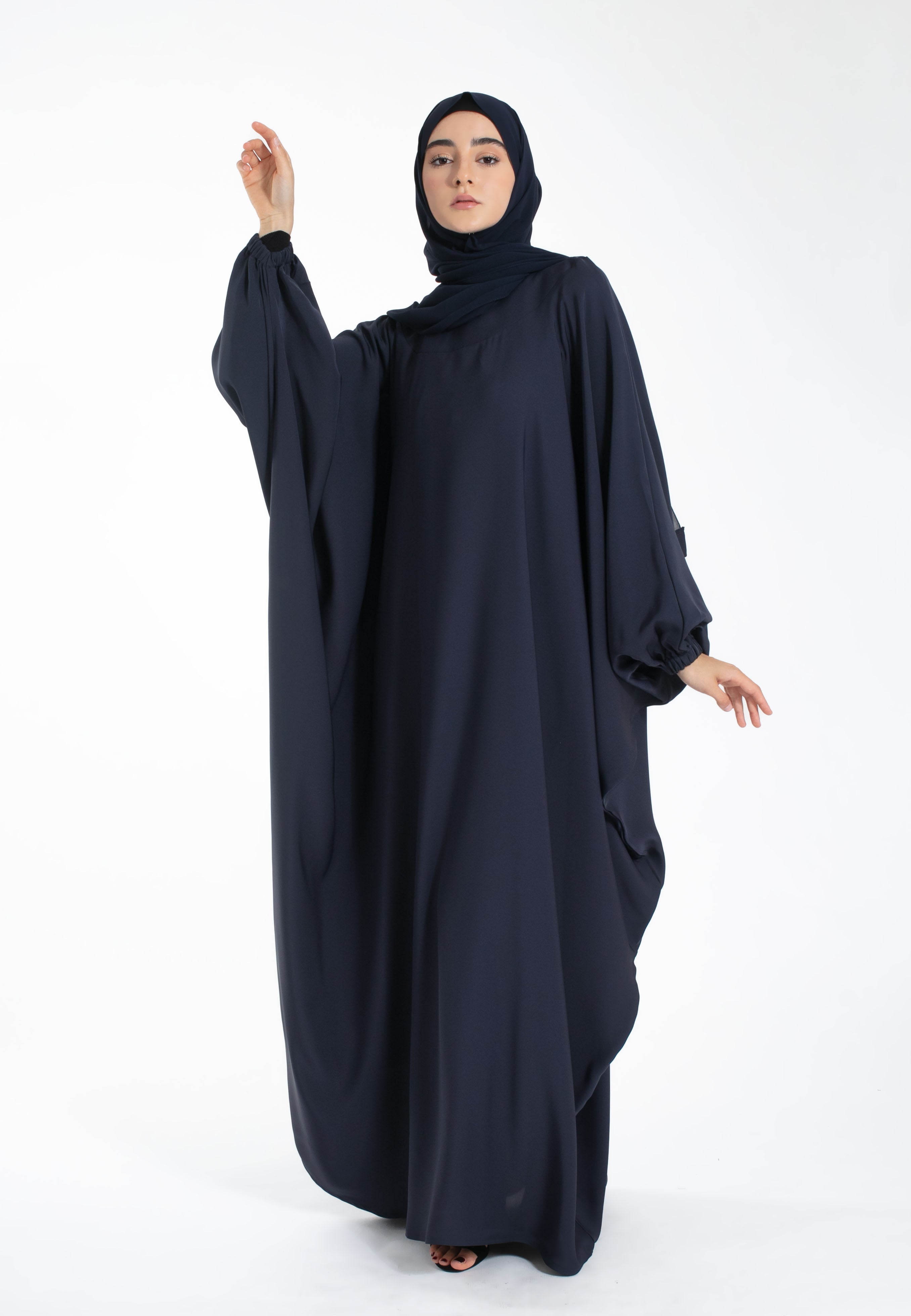 Luxury Navy Farasha Abaya