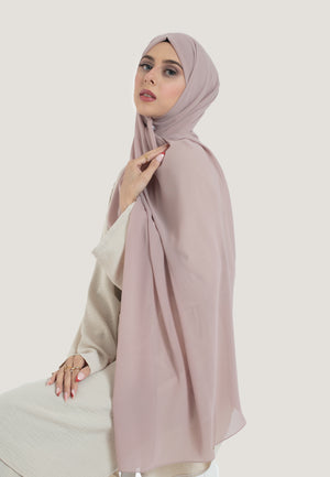 Nude Crepe Chiffon Hijab