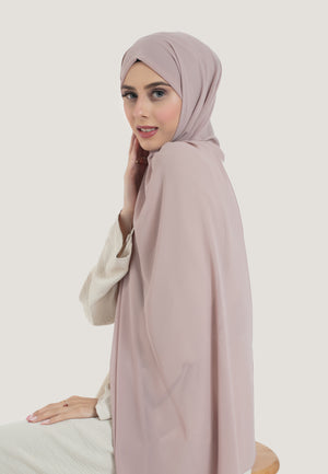 Nude Crepe Chiffon Hijab