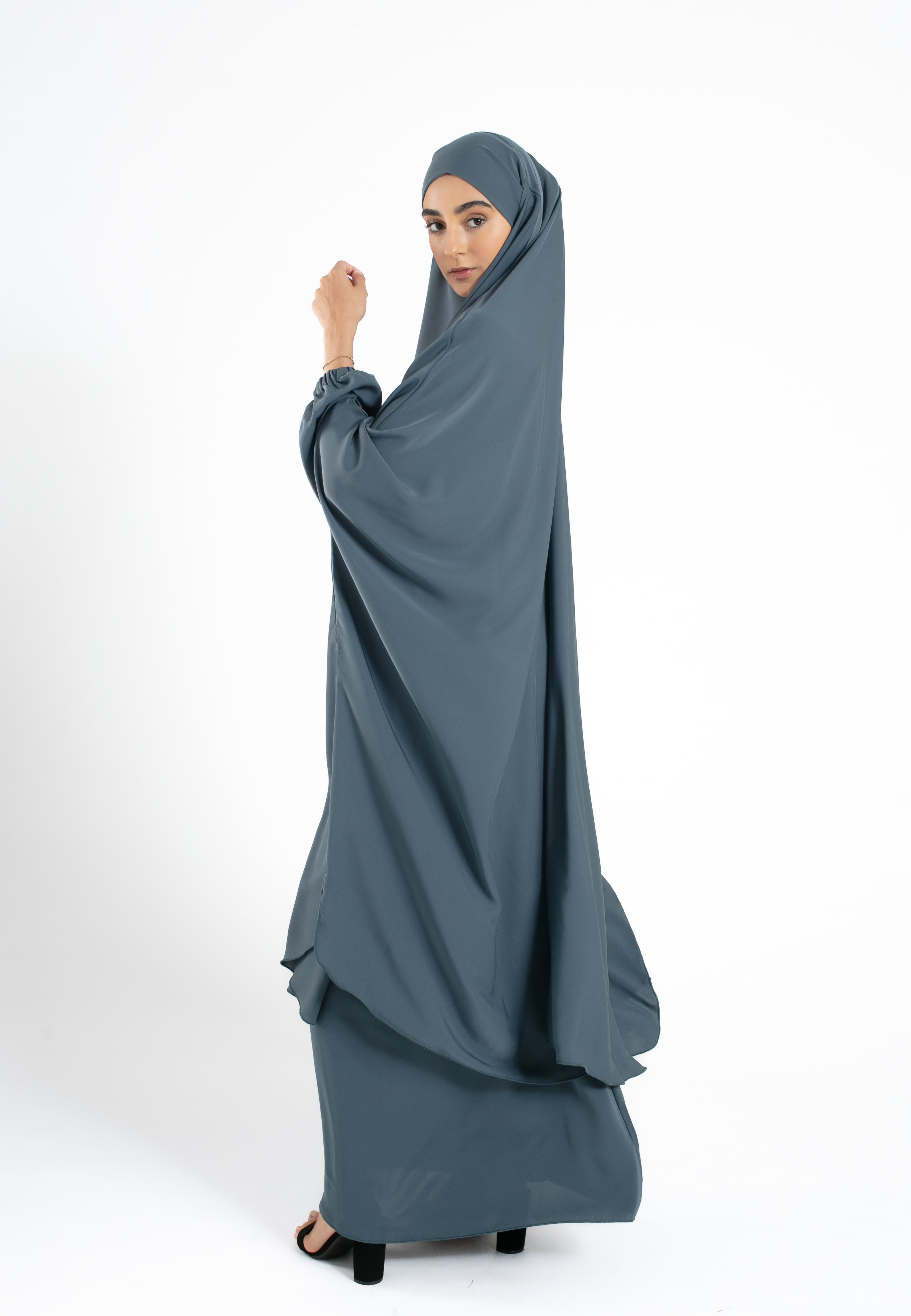 Grey-Prayer-Dress-Jilbab-Set