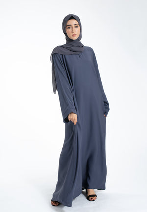 Plain Grey Abaya Online