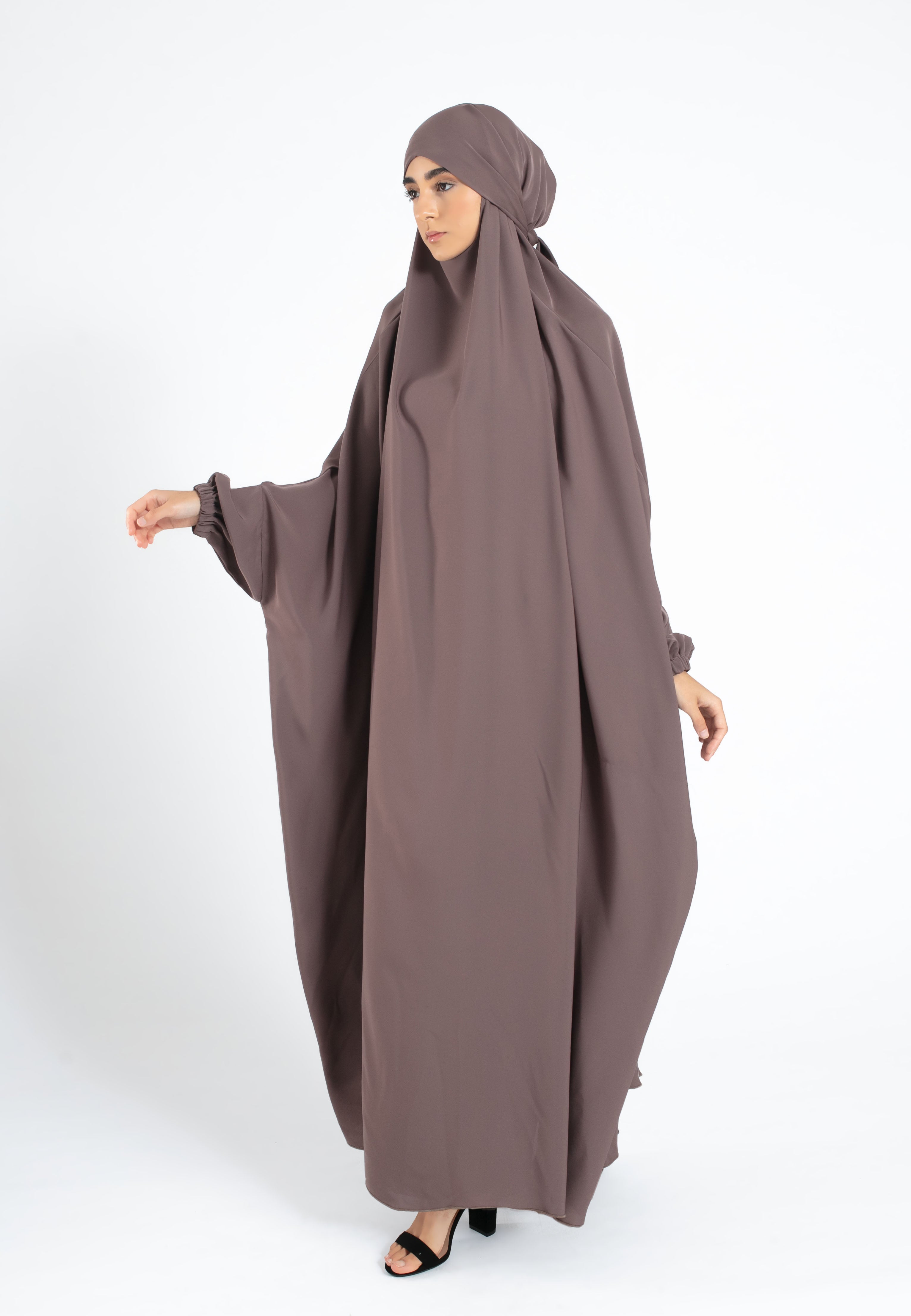 Taupe-One-Piece-Jilbab-Dress