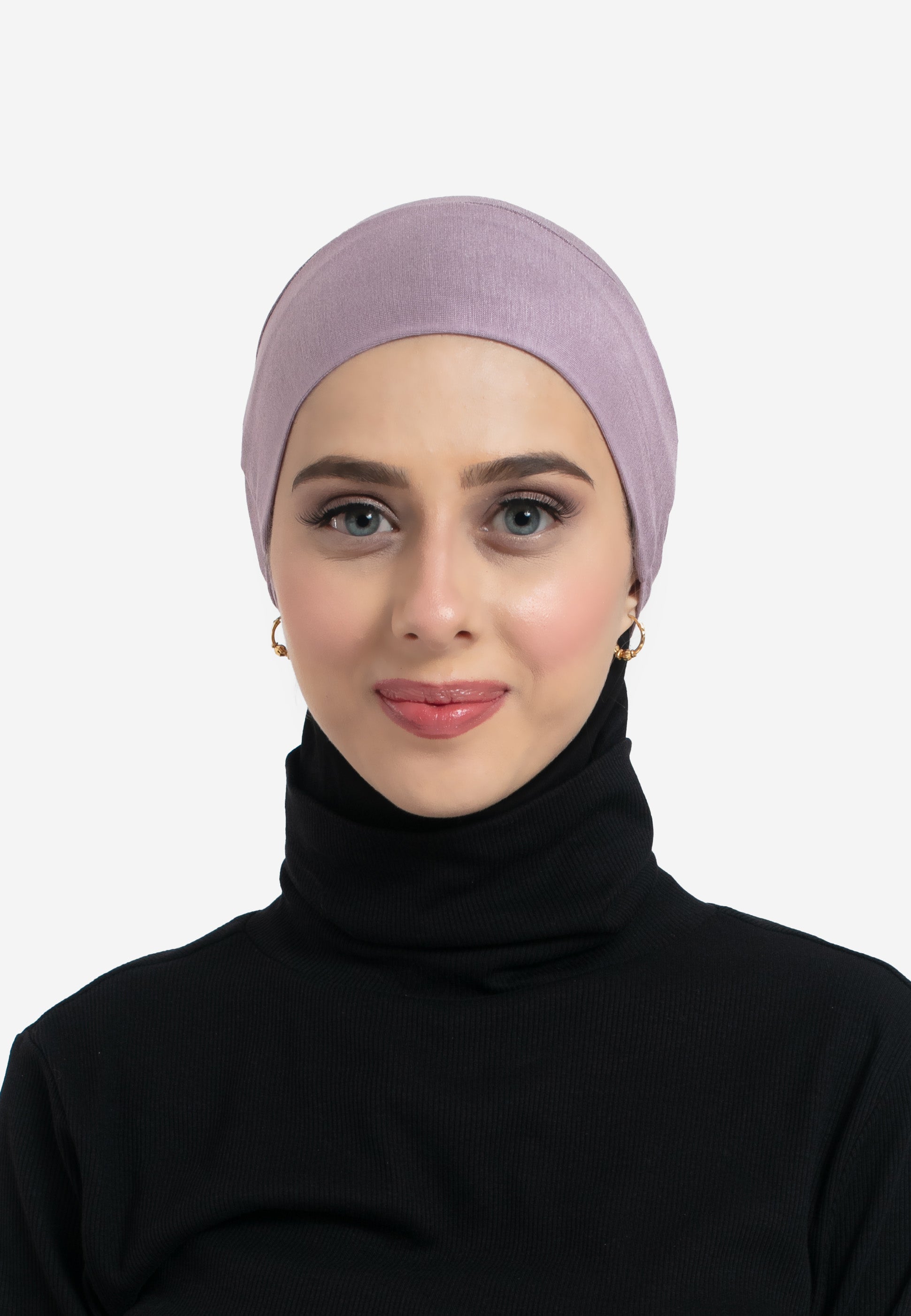 Mulberry Tie Back Hijab Cap - Front