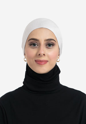 Oat Tie Back Hijab Cap - Front