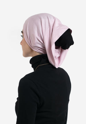 Pink tube Hijab Cap - Back