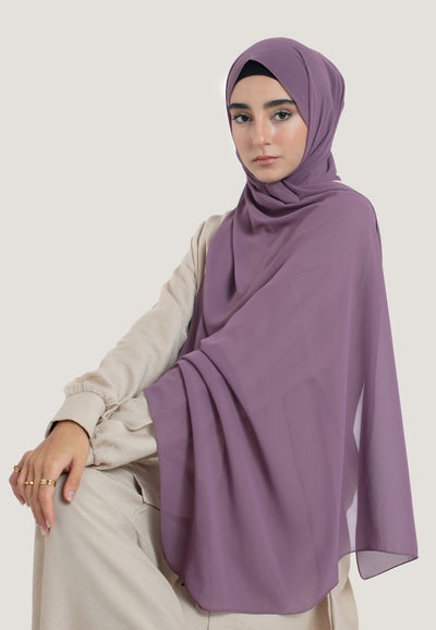 Amethyst Crepe Chiffon Hijab