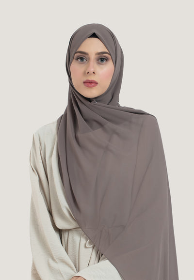 Ash Crepe Chiffon Hijab