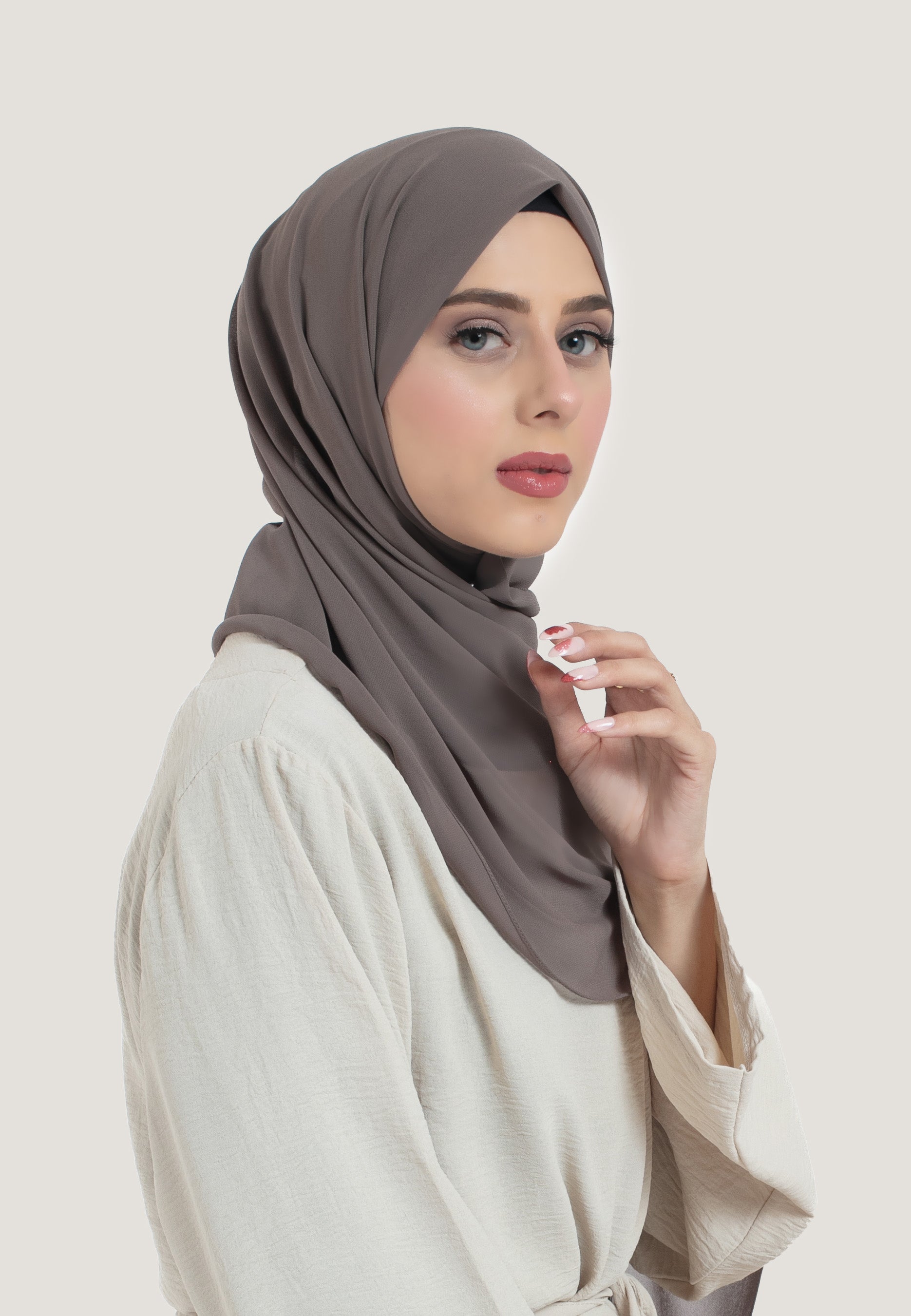 Ash Crepe Chiffon Hijab