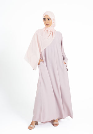 Plain-Baby-Pink-Pocket-Abaya