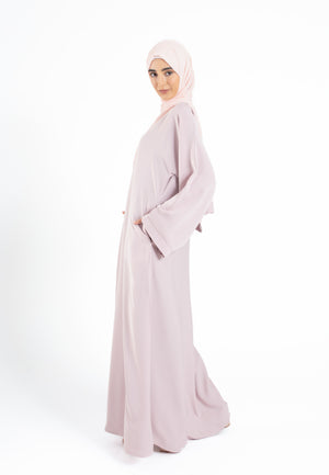 Plain-Baby-Pink-Pocket-Abaya