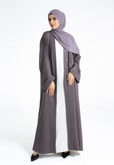 Bedrock Purple Open Abaya