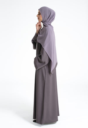 Bedrock Purple Textured Abaya