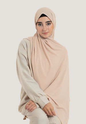 Beige Georgette Hijab