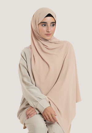 Beige Georgette Hijab