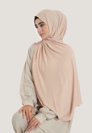 Beige Georgette Hijab