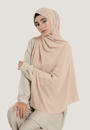 Beige Georgette Hijab