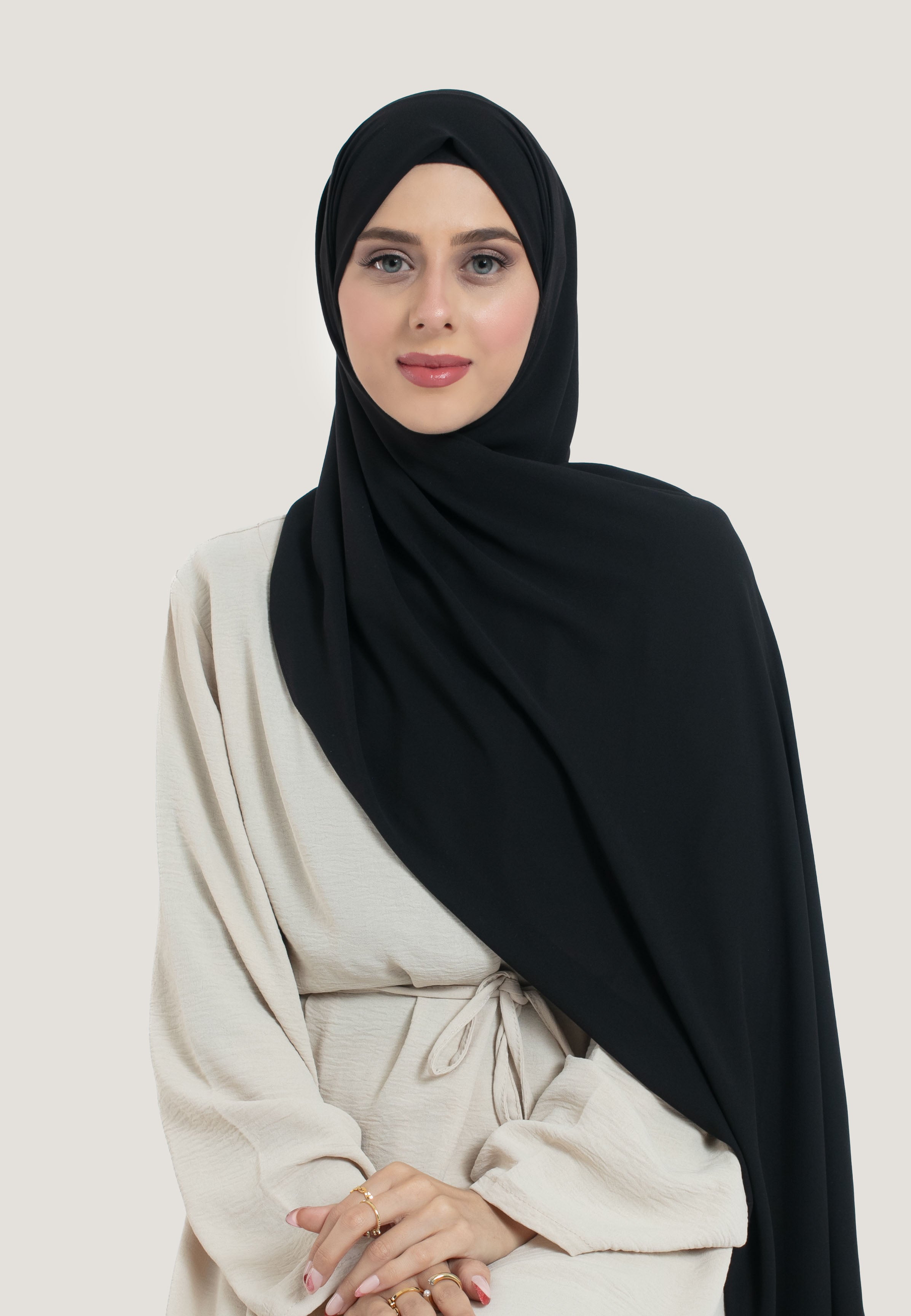 Black Georgette Hijab