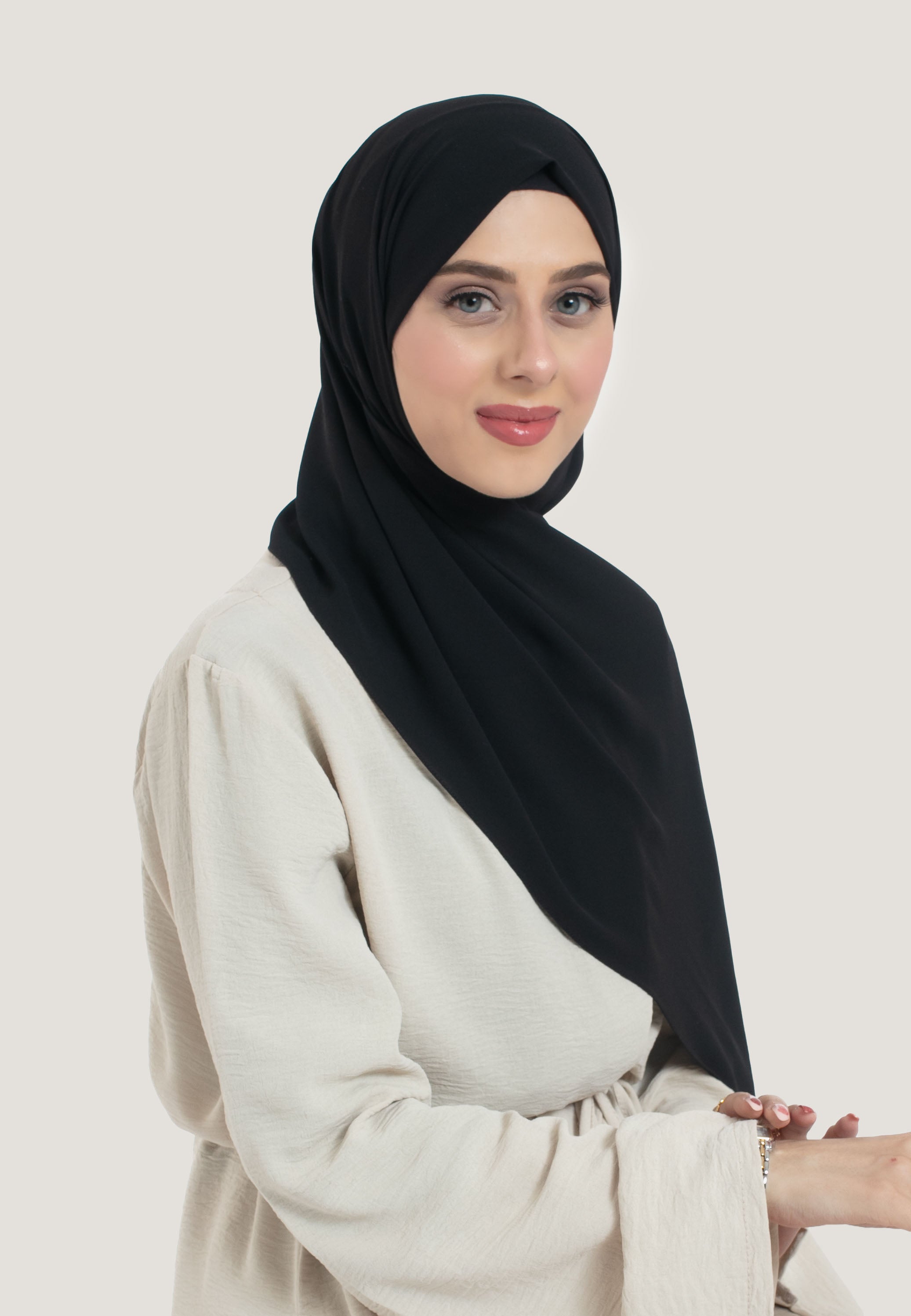 Black Georgette Hijab