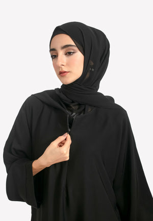Nursing Friendly Abaya with Front Zip Opening