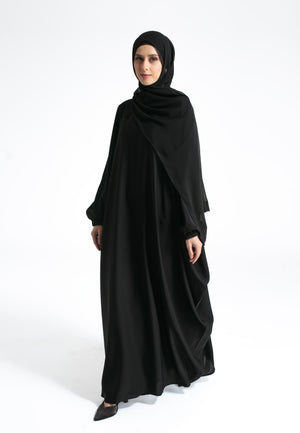 Plain Black Closed Farasha