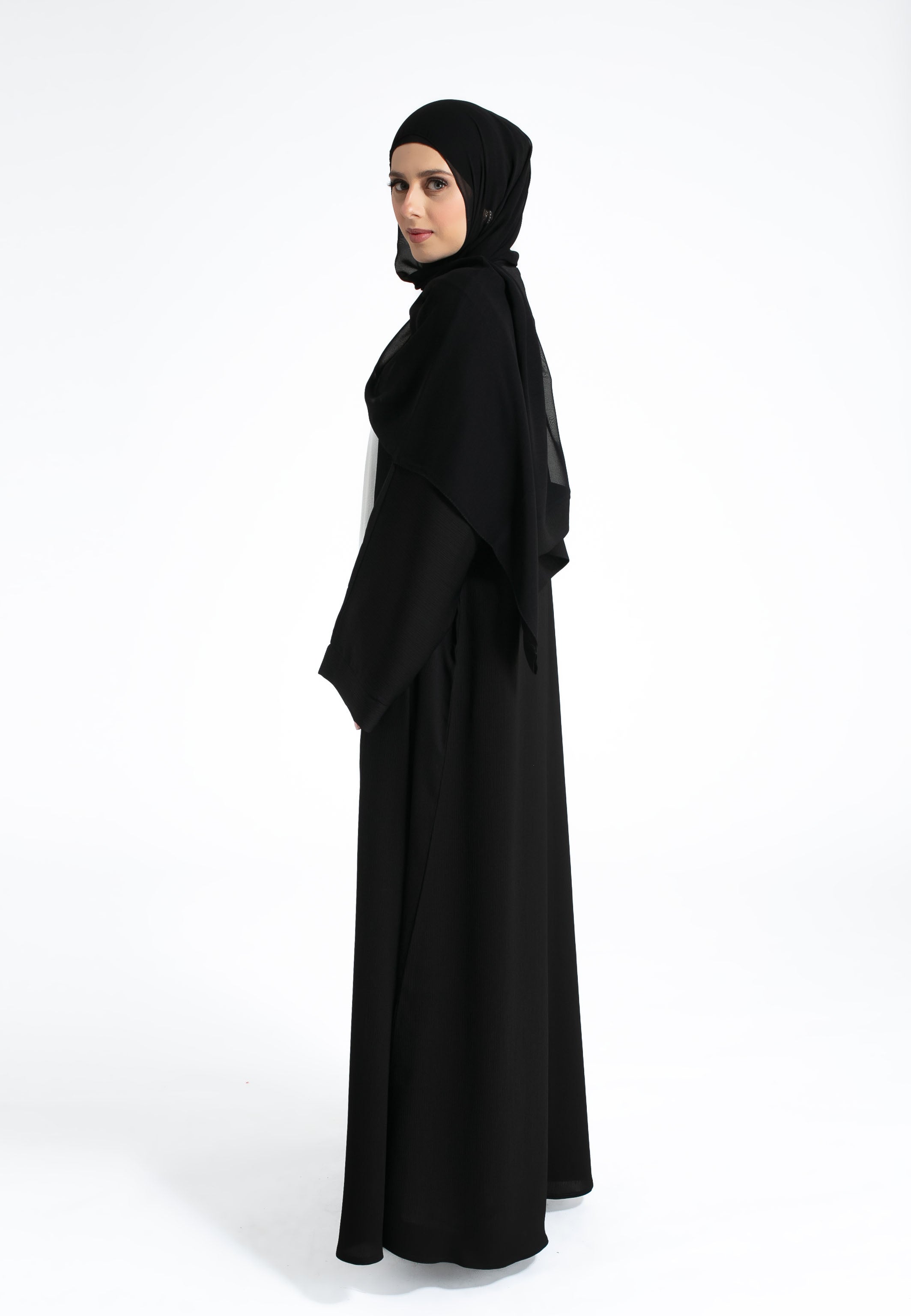 Open Black Abaya