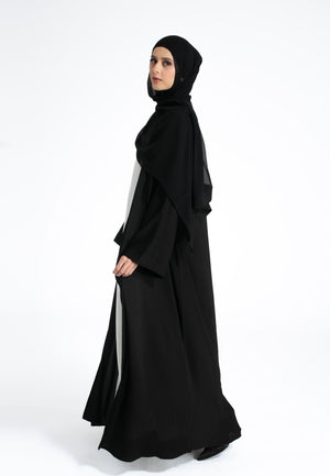 Black Open Abaya