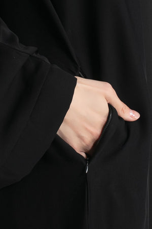 Plain Black Abaya with Pockets