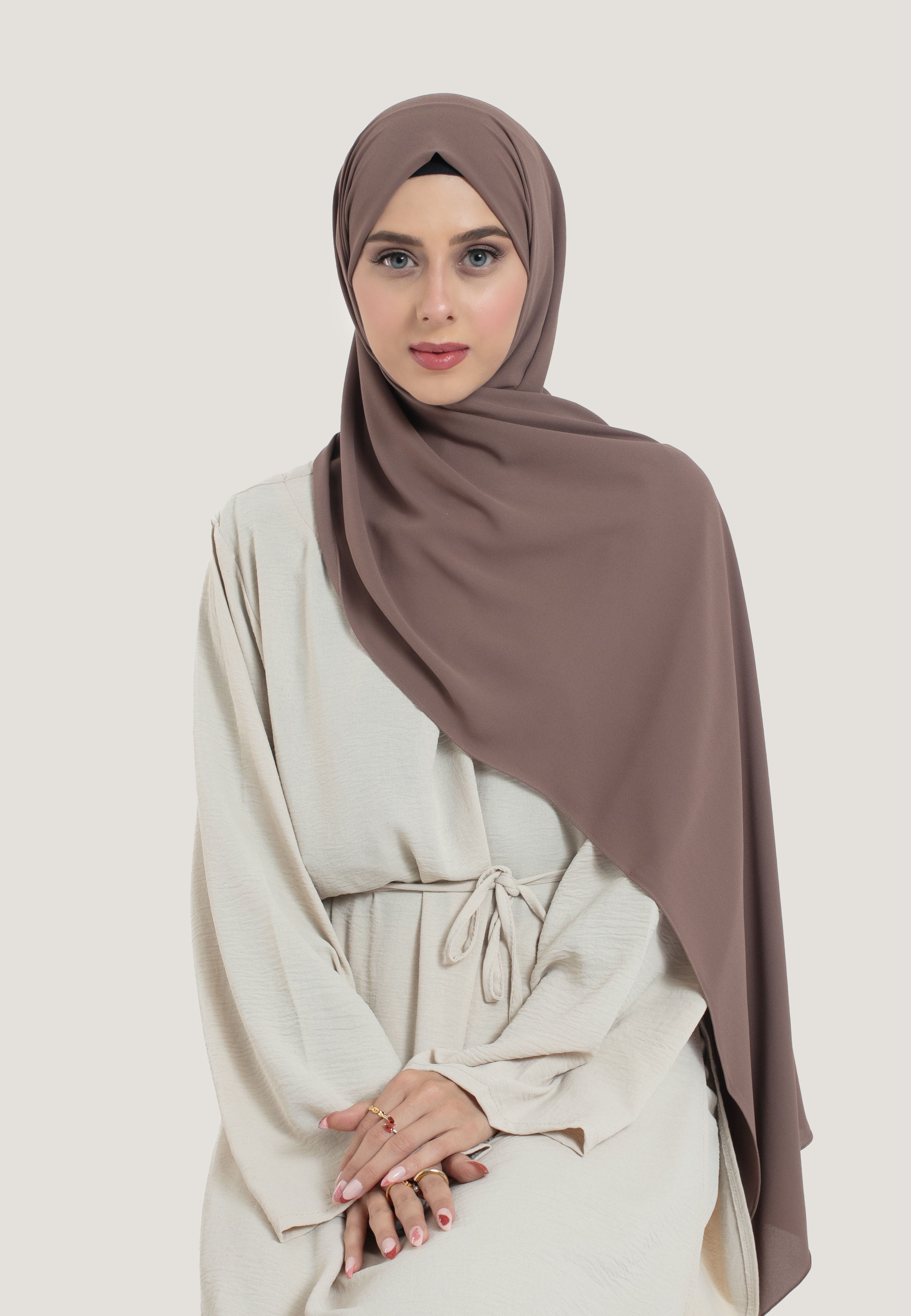 Brown Georgette Hijab