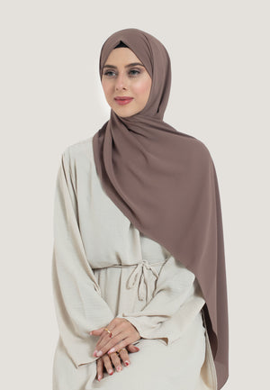 Brown Georgette Hijab