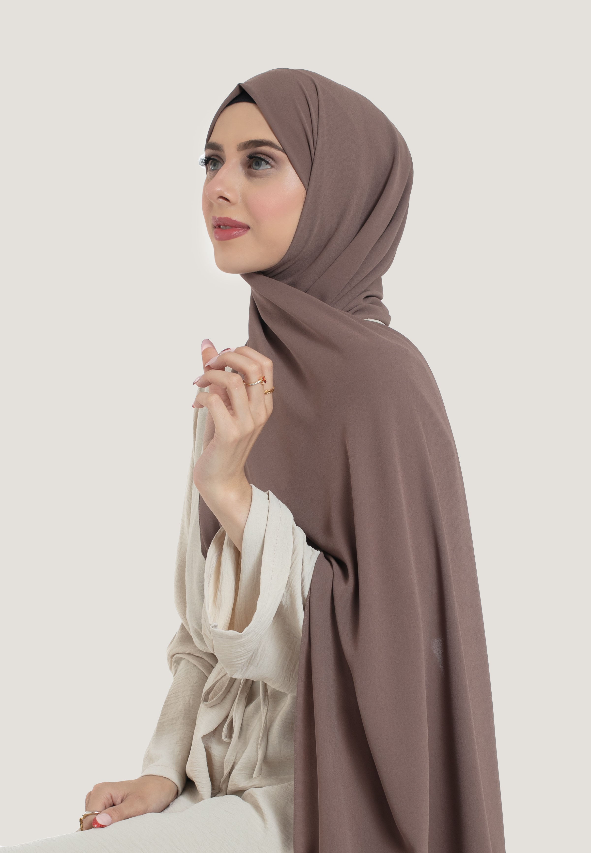 Brown Georgette Hijab