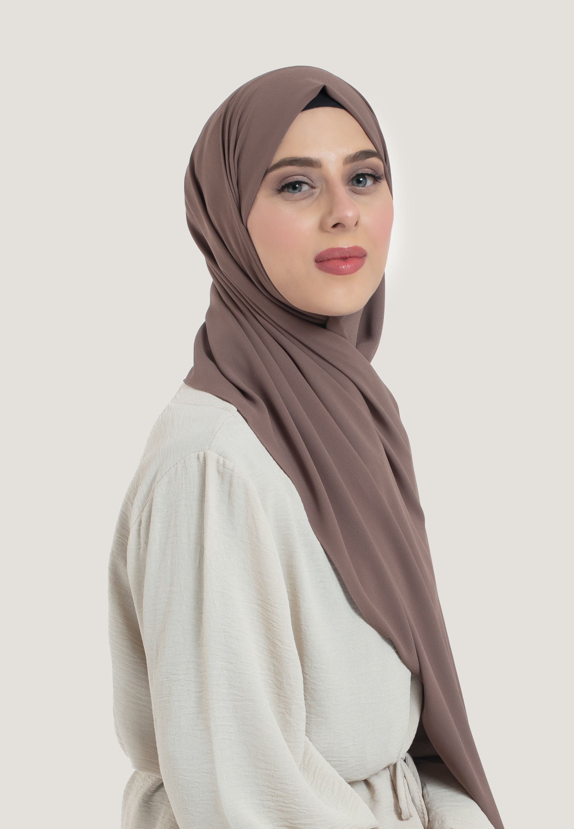 Brown Georgette Hijab