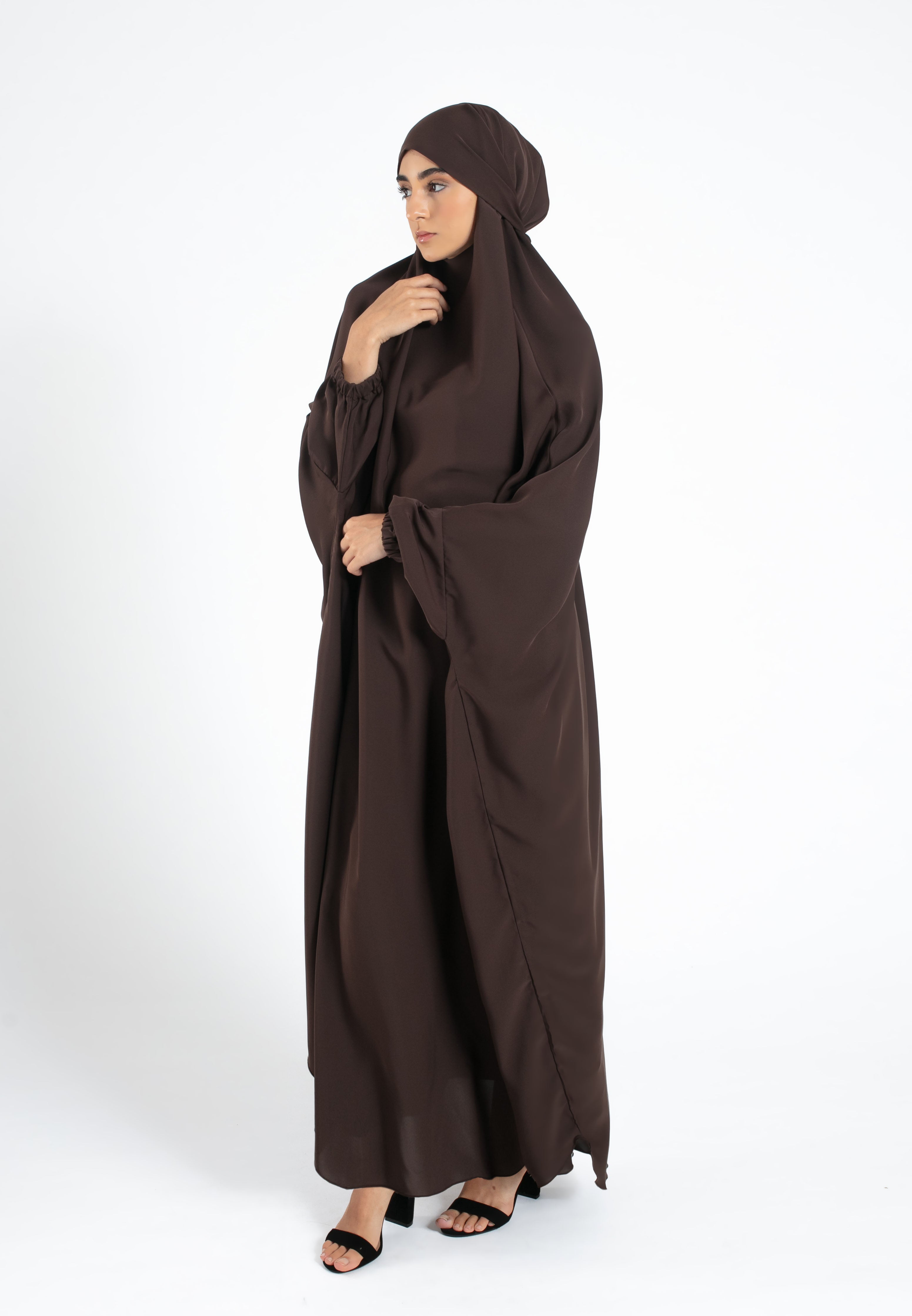 Brown-One-Piece-Jilbab-Dress