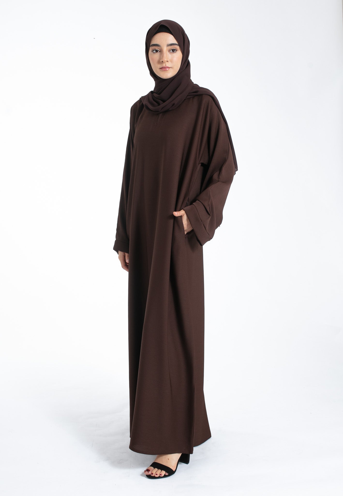 Brown Pocket Abaya