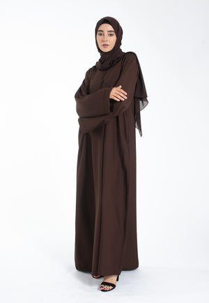 Brown Pocket Abaya