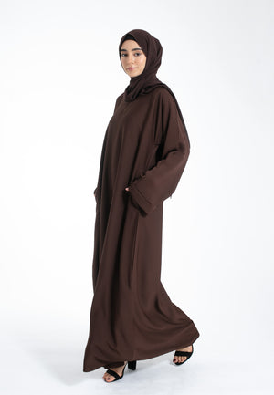 Brown Pocket Abaya