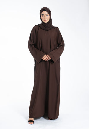 Brown Pocket Abaya