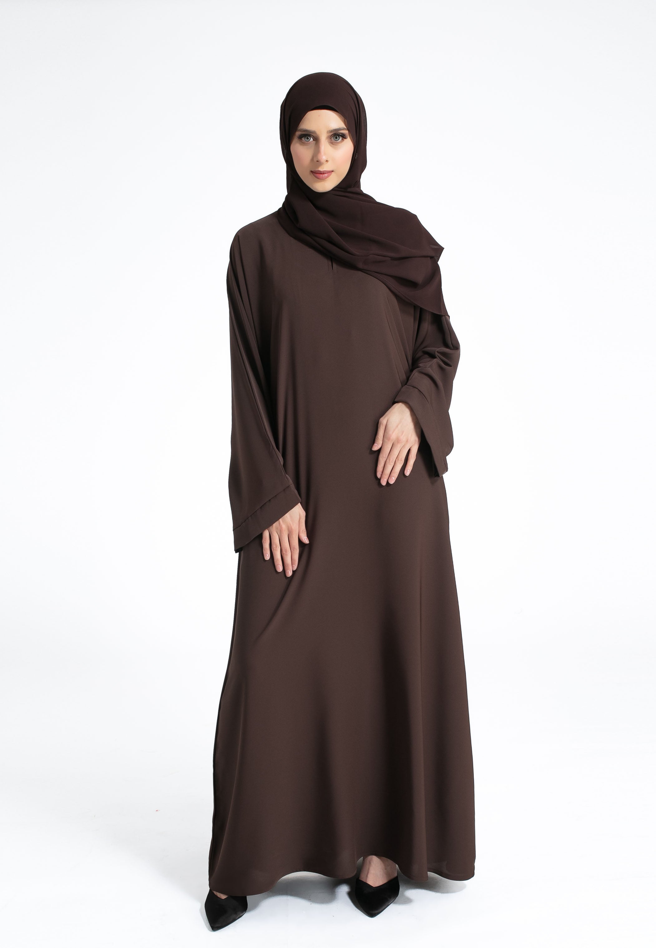 Brown Pocket Abaya Online