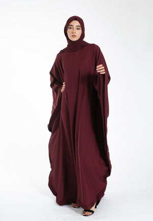 Burgundy Butterfly Cut Farasha